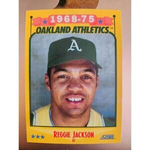 Salute to Reggie Jackson 68-75 - 1988 Score #500 - RAW Mint